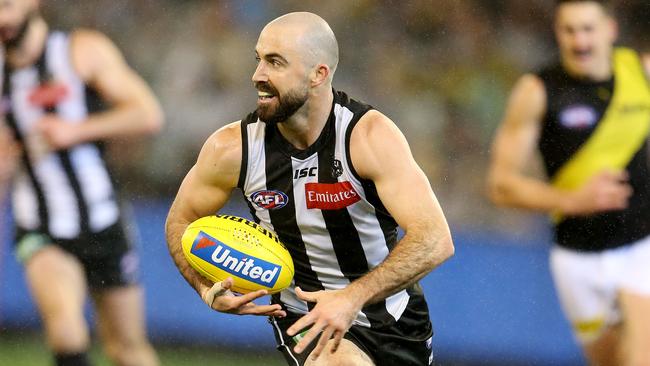 Steele Sidebottom says he’ll be fine to play after recovering from a ruptured testicle. Picture: Michael Klein