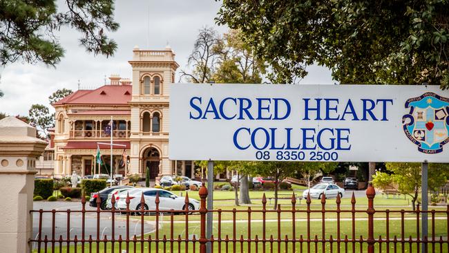 Some students at Sacred Heart College have been put into quarantine after a classmate was diagnosed with coronavirus. Picture: Matt Turner