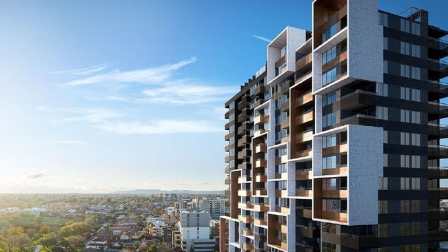 Another view of the luxury Avani Melbourne Box Hill Residences hotel.