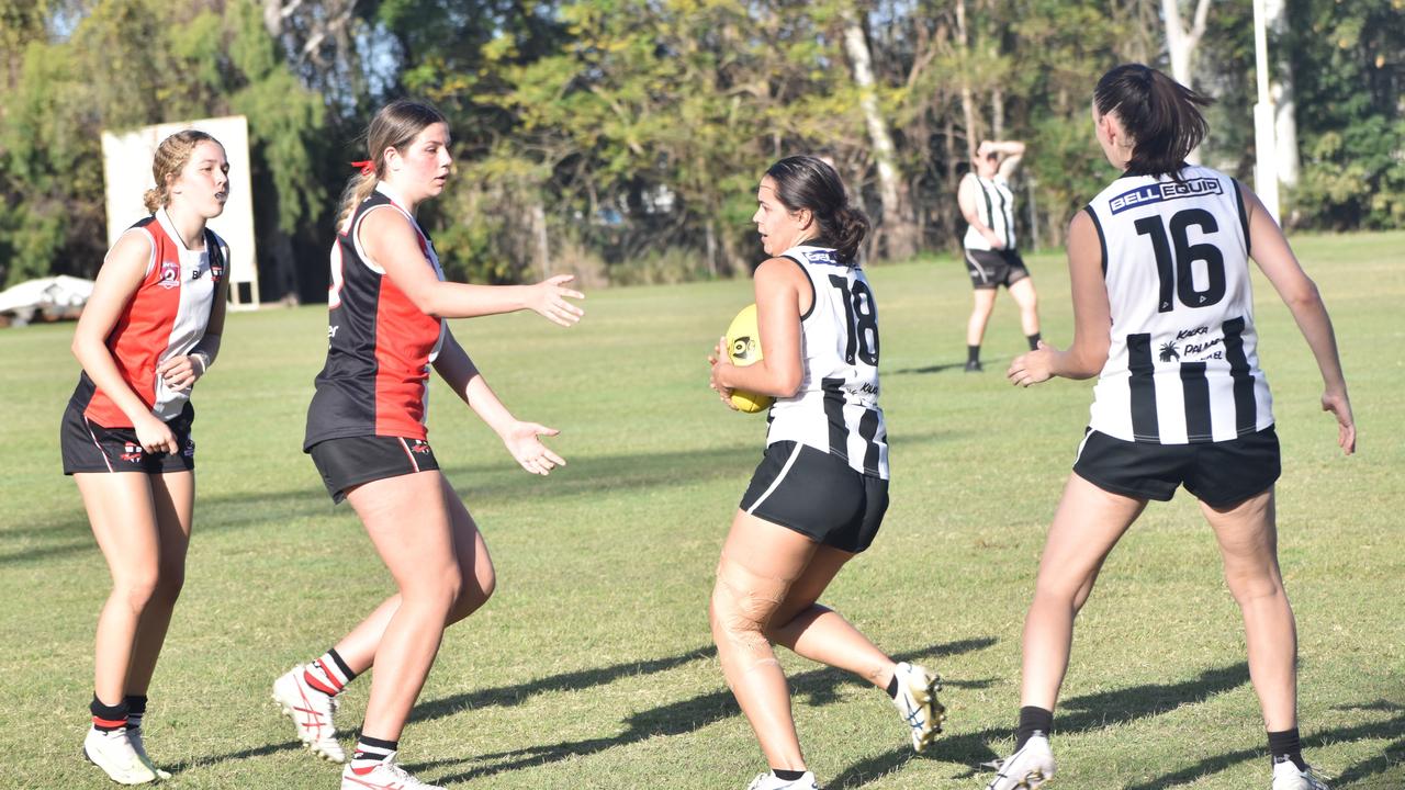 AFL Capricornia, senior women, Round 12, Panthers versus BITS Saints, Rockhampton Cricket Ground, July 15, 2023.