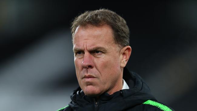 Matildas coach Alen Stajcic looks on during the friendly against England