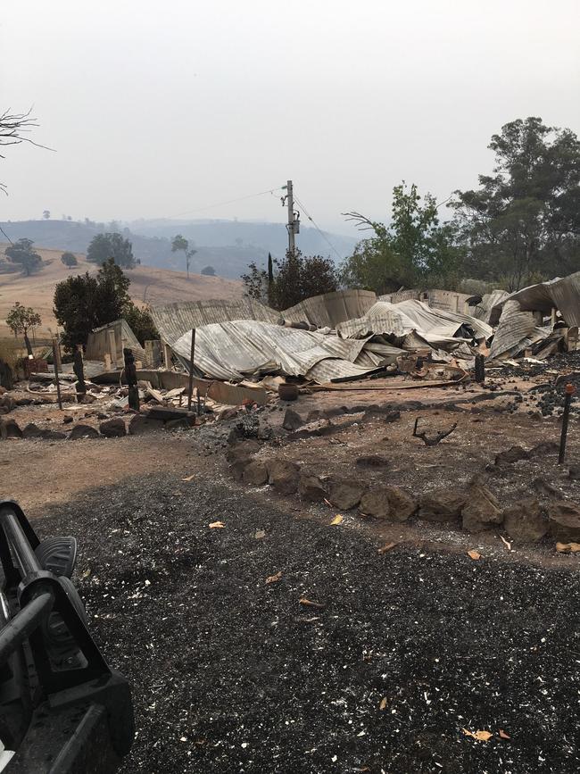 Jeffrey and Margie McCole's East Buchan farmhouse was destroyed. Picture: Aaron McCole