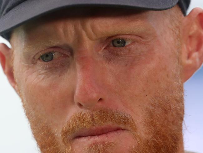 England's captain Ben Stokes reacts after losing the first Ashes cricket Test match.