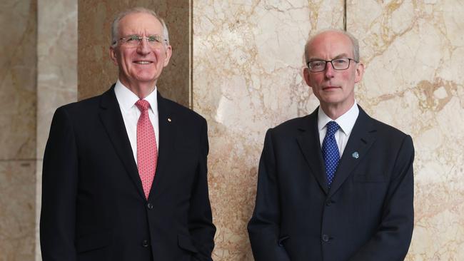 QBE chair Michael Wilkins and chief executive Andrew Horton. Picture: John Feder