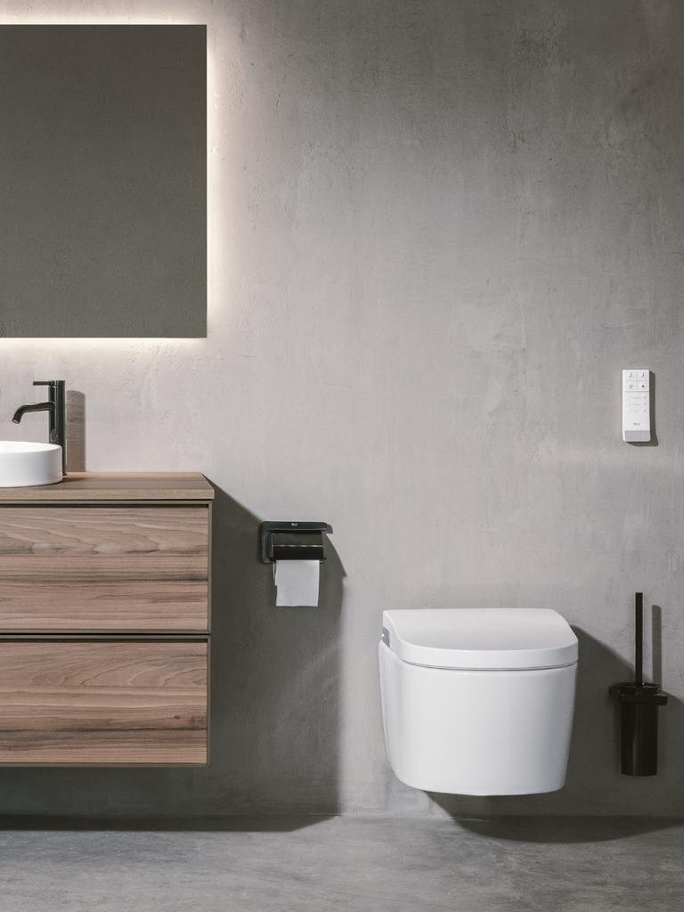 Roca In-Wash Inspira wall hung pan ($3,900). Supplied: Reece Bathrooms.