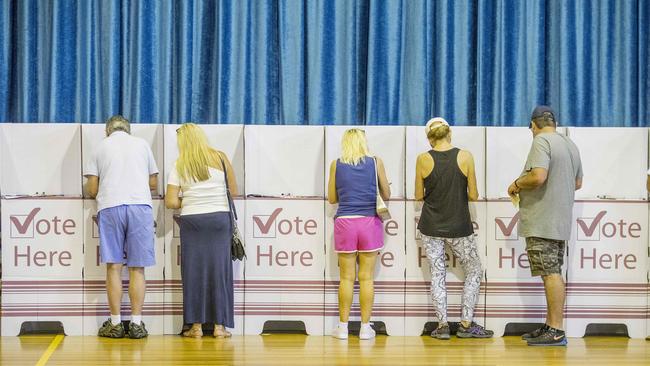 Queensland Election day. Voting at Arundel State School. Picture: Jerad Williams