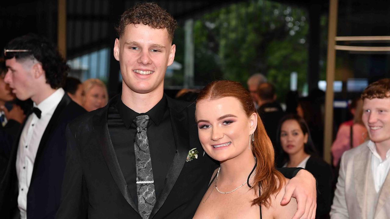 Lochie and Kimberley at Caloundra State High School formal. Picture: Patrick Woods.