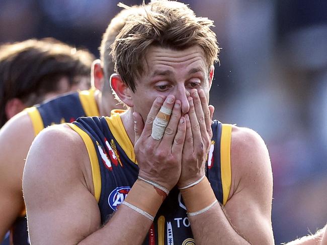 Matt Crouch has endured a tough season at the Crows. Picture: Getty Images