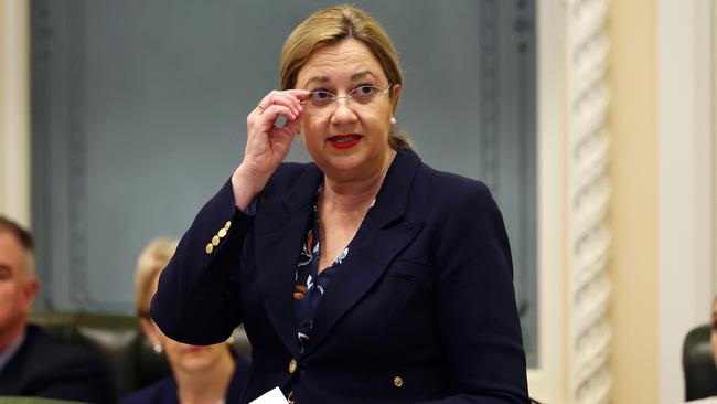 Premier Annastacia Palaszczuk in Question Time on Thursday. Picture: Tertius Pickard/NCA NewsWire