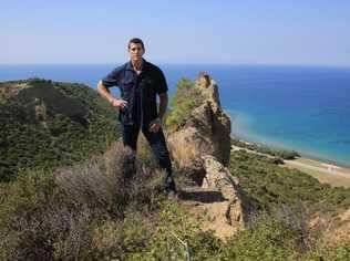 Ben Roberts-Smith pictured at Gallipoli in a scene from Sunday Night: The Power of 10. . Picture: Channel 7