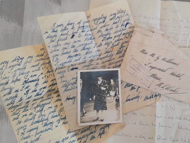 Wartime-era love letter found in a cabinet, dated 1945, at Leyburn RSL (Photo: Facebook/ Sheryle Wieden)