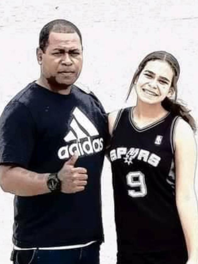 Sienna Ratila with her father Villimoni. Picture: Supplied