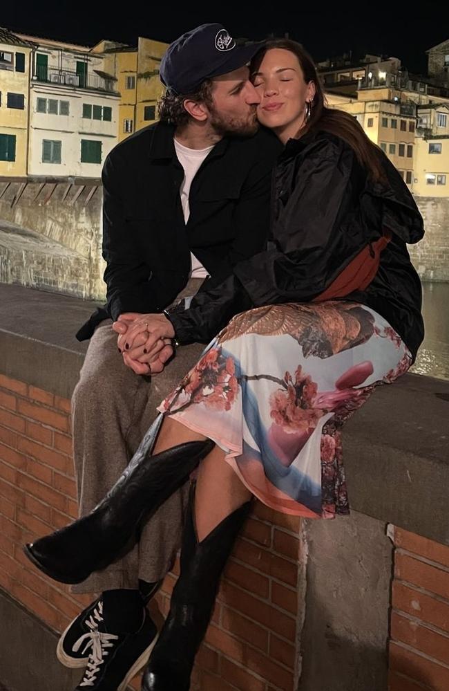 Marcus Bontempelli and Neila Brenning are engaged. Picture: Instagram