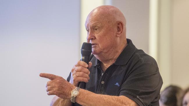 Developer Norm Rix at the meet the candidates at the Southport Yacht club on Sunday afternoon. Picture: Jerad Williams