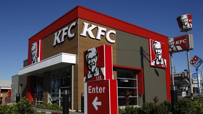 First half sales in Australian KFC restaurants were up nearly 11 per cent to $479.6m.