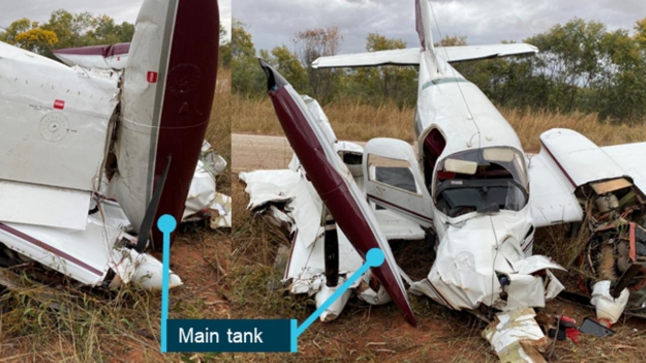 The wreckage of the Broome Aviation Cessna 310R. Picture: WA Police.