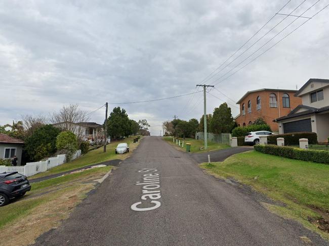 Shelton was driving west along Caroline St, East Gosford, when she struck a parked ute. Picture: Google