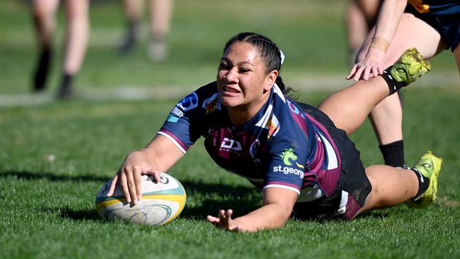 Queensland player Malaela Suau in action.