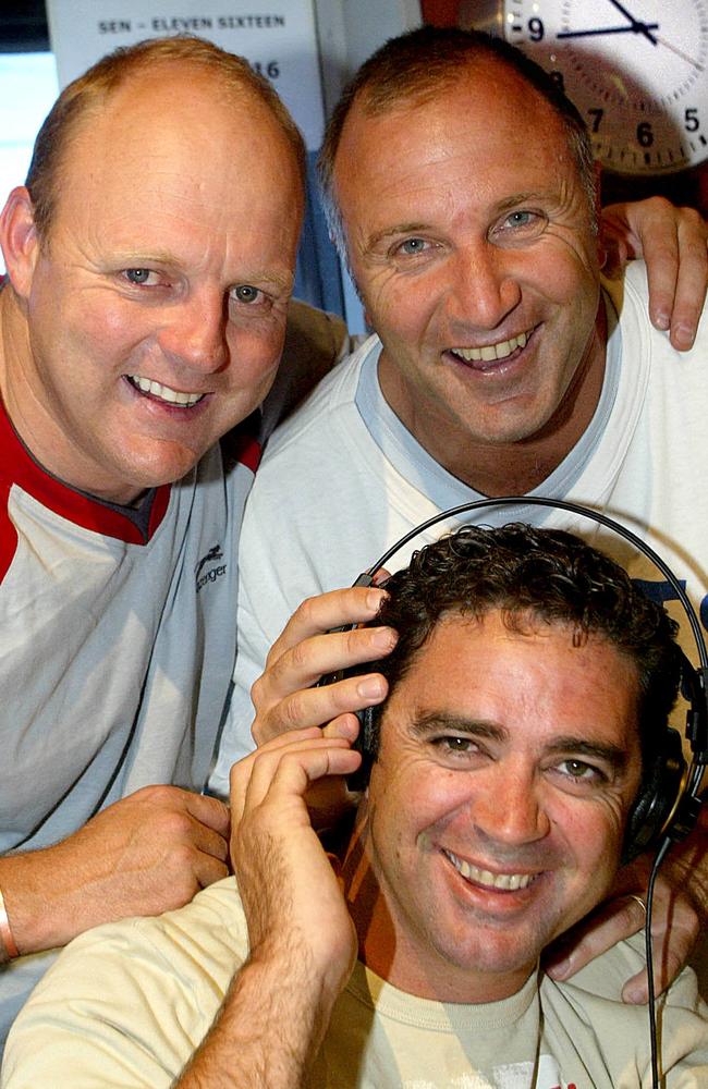 Billy Brownless, Garry Lyon and Tim Watson were the hosts of the first SEN breakfast show when the station launched.