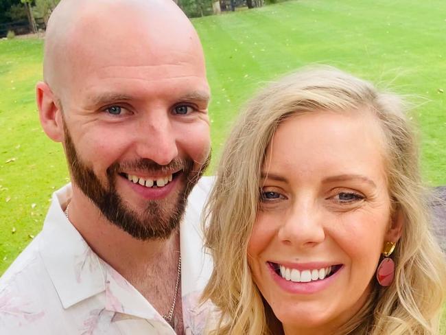 Jacob Vennix with his wife Kimberley Fuller. Jacob drowned while on his honeymoon at Pasut Beach in Tabanan, Bali, Picture: Facebook