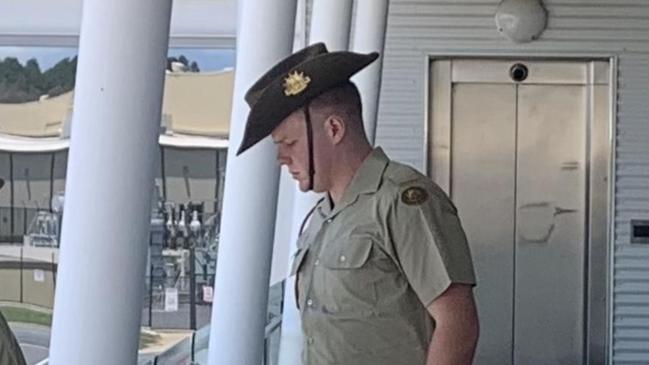 Logan Paul Jobson headbutted a fellow soldier on ANZAC Day. Picture: Julia Kanapathippillai