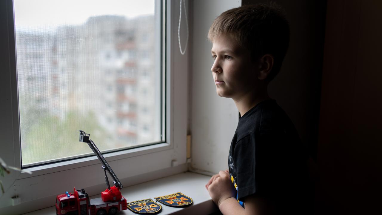 Nine-year-old Andrii has become inspired to be a rescuer when he grows up. Picture: UNICEF/Oleksii Filippov