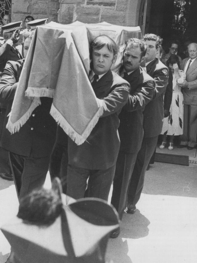 The funeral of slain police officer Keith Haydon.