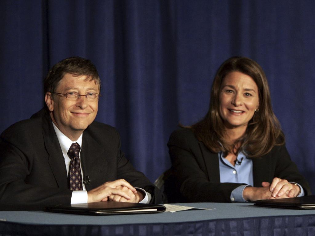 Bill Gates and Melinda Gates. Picture: AP Photo/Seth Wenig, File