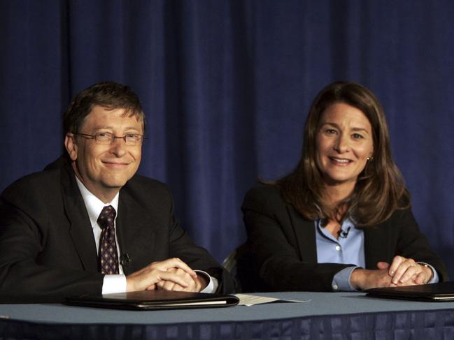 Bill Gates and Melinda Gates. Picture: AP Photo/Seth Wenig, File