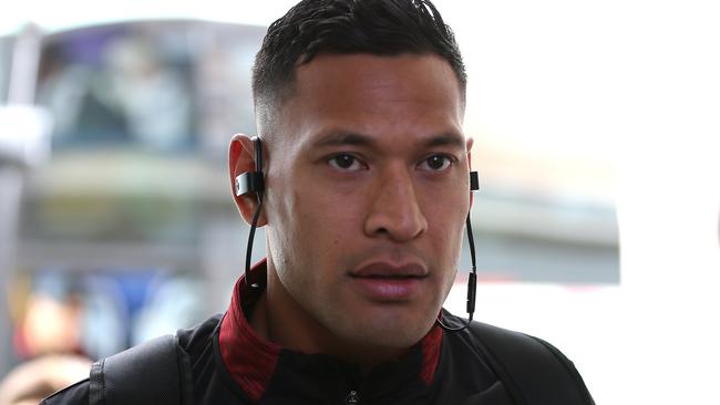 Axed Wallaby Israel Folau, who now play for the Catalan Dragons. Picture: Getty Images