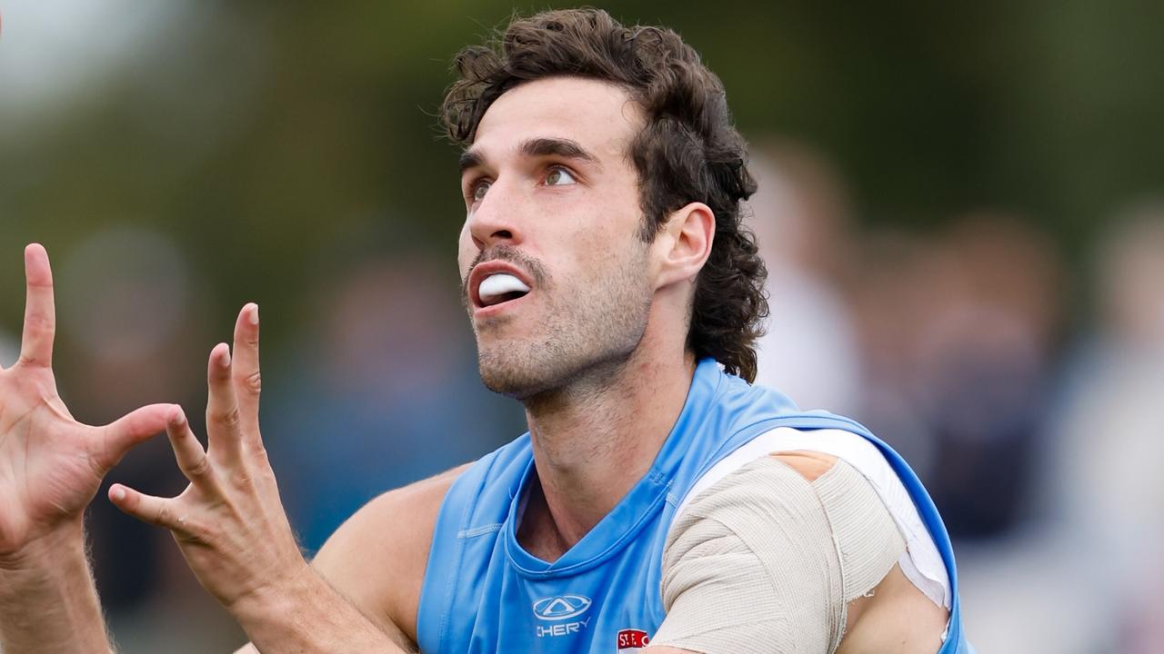 St Kilda star Max King is looking like the ‘Maxy of old’ at Saints training according to assistant coach Corey Enright. Picture: Dylan Burns / Getty Images