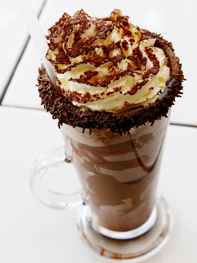 Nutella frappe from the Nutella Easter menu at Salt Meats Cheese in Drummoyne. Picture: John Appleyard