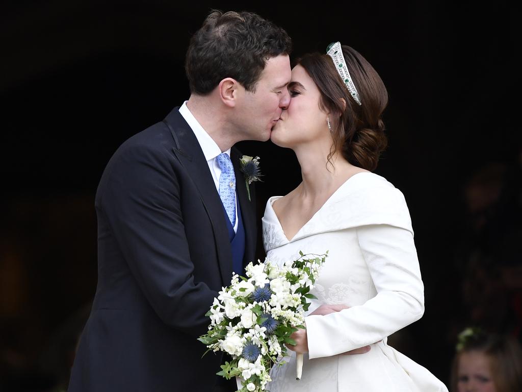 Eugenie and Jack got the full royal wedding experience. Picture: Toby Melville – WPA Pool/Getty Images