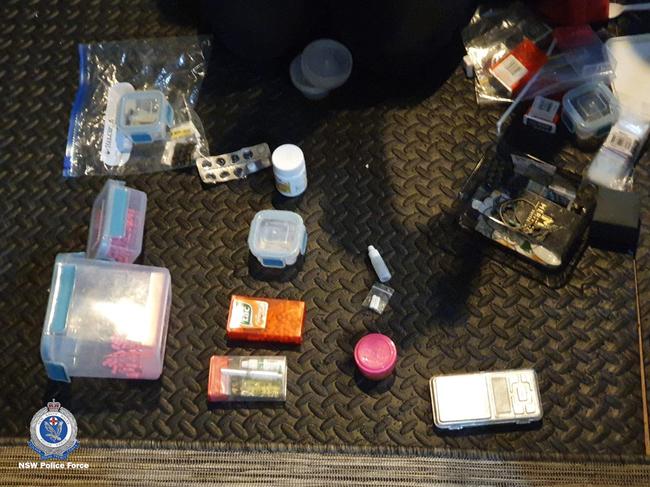 Several prohibited substances were allegedly seized. Picture: NSW Police