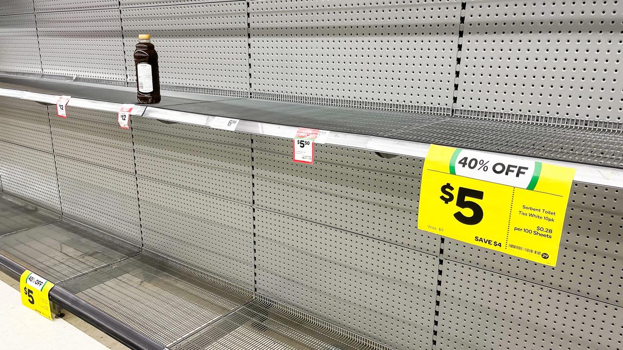 Widespread supermarket shortages reveal the extent of the problem. Picture: NCA NewsWire/Dylan Robinson
