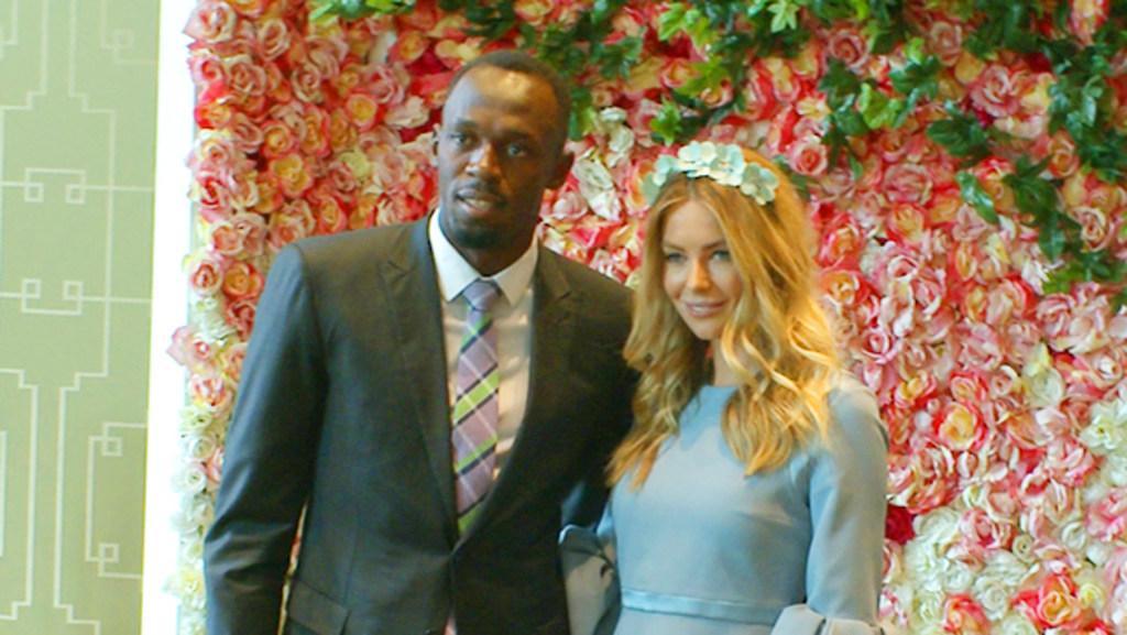 Usain Bolt meets Jen Hawkins  