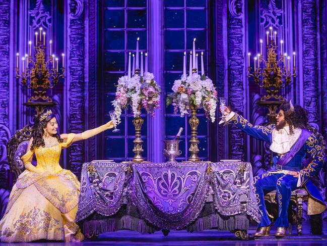 Shubshri Kandiah and Brendan Xavier in Disney's Beauty and The Beast the Musical - performing Beauty and the Beast. Picture: Daniel Boud