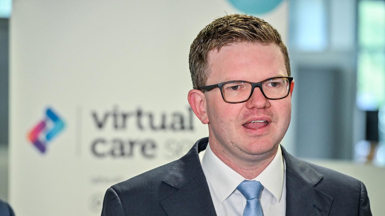 Health Minister Chris Picton was blunt as he condemned anyone who attacks hardworking healthcare staff “an outright scumbag”. Picture: NCA NewsWire / Brenton Edwards