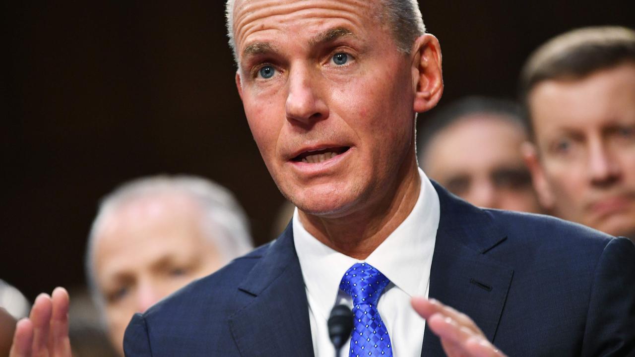 Boeing, has dramatically fired its chief executive officer Dennis Muilenburg after a year of crisis and intense scrutiny for the company. Picture: MANDEL NGAN / AFP.
