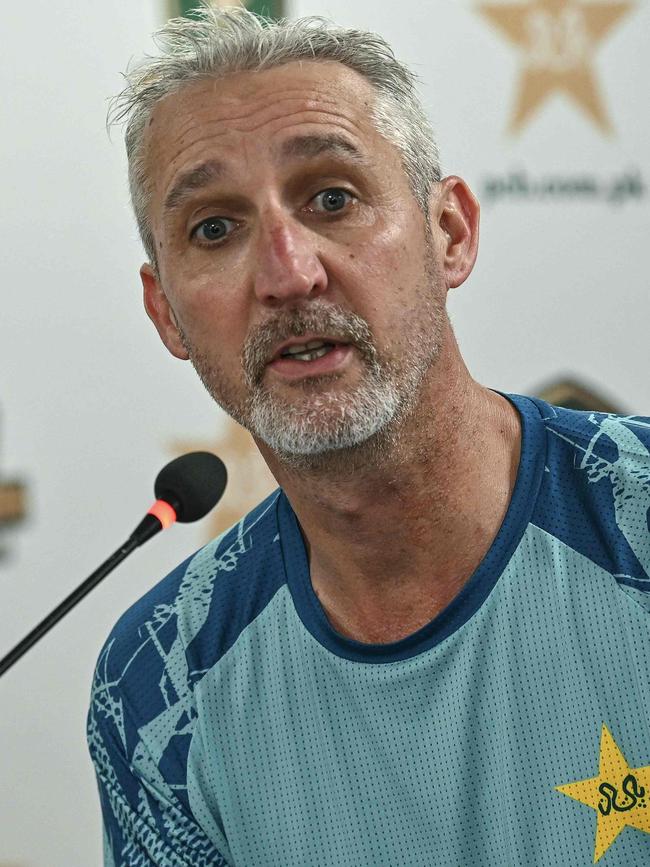 Jason Gillespie quit as Pakistan’s red ball cricket coach. (Photo by Asif HASSAN / AFP)