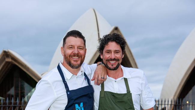 After co-hosting and judging MKR in New Zealand, Manu Feildel and Colin Fassnidge are back to host the new Australian season. Picture: Justin Lloyd.