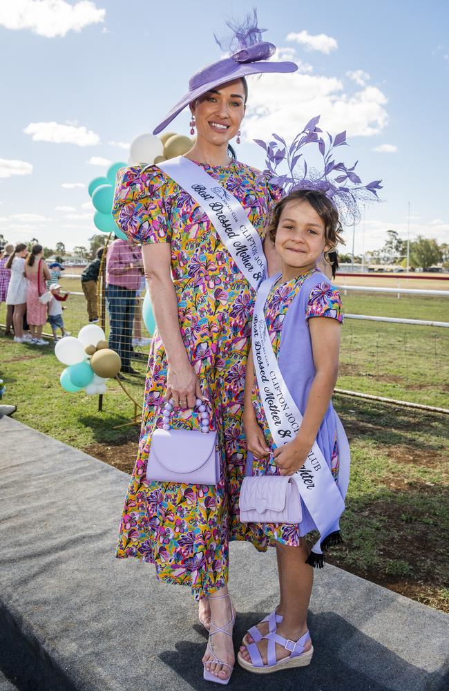 Cheryl-Lee Beaton and daughter Jharal were named Best Dressed mother and daughter at the Clifton Races fashions on the field, Saturday, October 28, 2023. Picture: Kevin Farmer