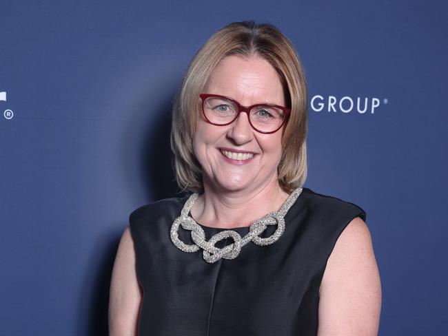 The premier Jacinta Allan arrives at the Melbourne Autumn Ball at Southbank in Melbourne. Thursday, May 29. 2025. Picture: David Crosling