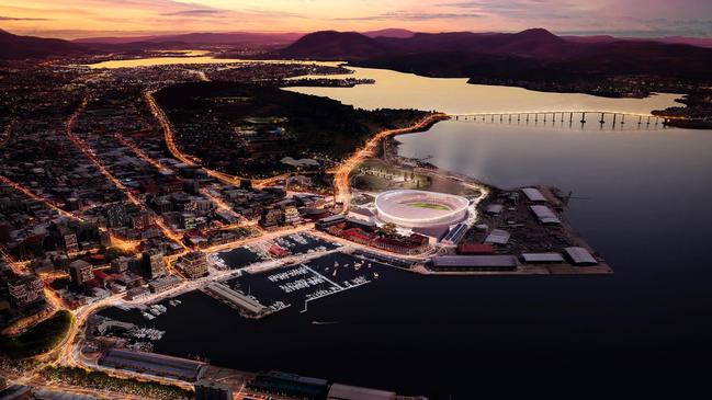 FIRST LOOK: New designs of what Hobart's new AFL stadium at Macquarie Point could look like. Images supplied by AFL