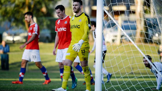 Raiders keeper Nicholas Munro at The Paddocks in 2019. (AAP Image/ Morgan Sette)