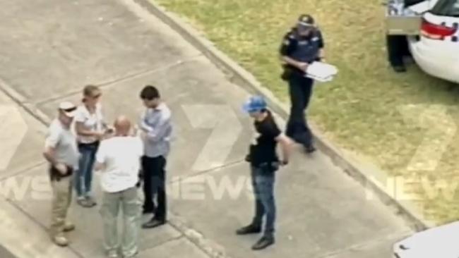 The scene of the arrests. Picture: @7NewsMelbourne