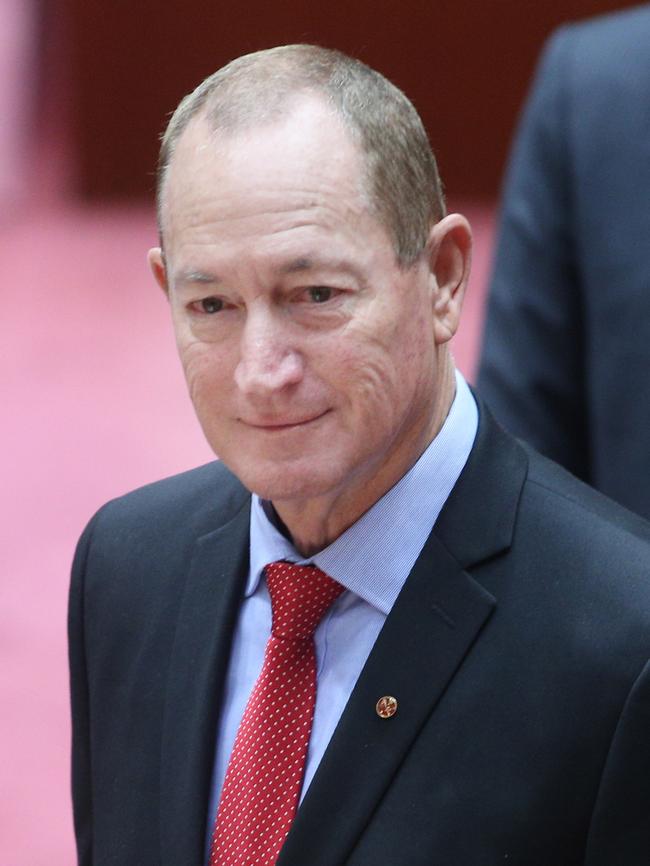 Senator Fraser Anning says his friendship with fellow Senator Pauline Hanson has gone to “hell in a handbasket”. Picture: Gary Ramage