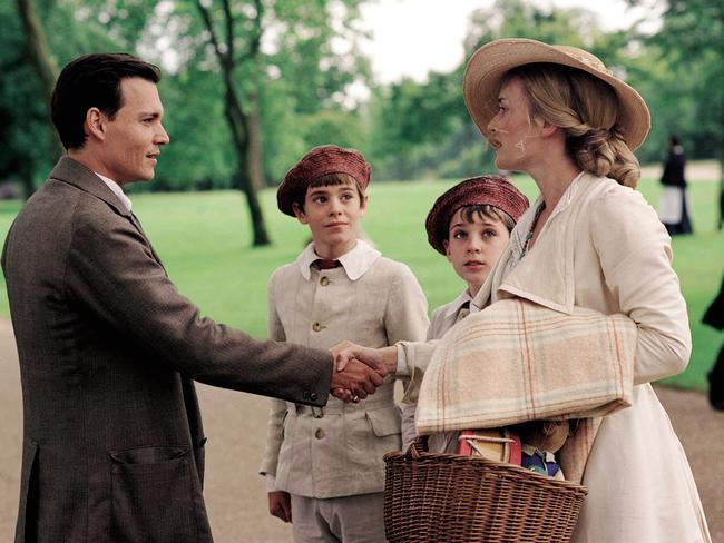 Actors Kate Winslet and Johnny Depp in the 2004 film Finding Neverland. Picture: Supplied