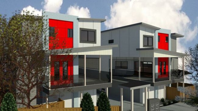 Artist impression of plans for townhouse complex at 50 Richmond Rd, Morningside.