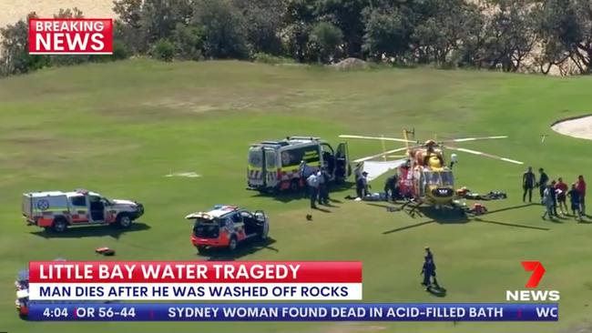 A nine-year-old boy and man have died after being pulled from the water in Sydney’s eastern suburbs. Picture: 7News